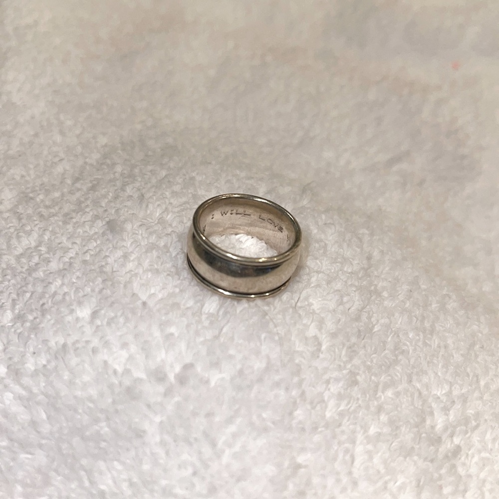 James Avery Silvery band “I will love you forever” engraved on inside